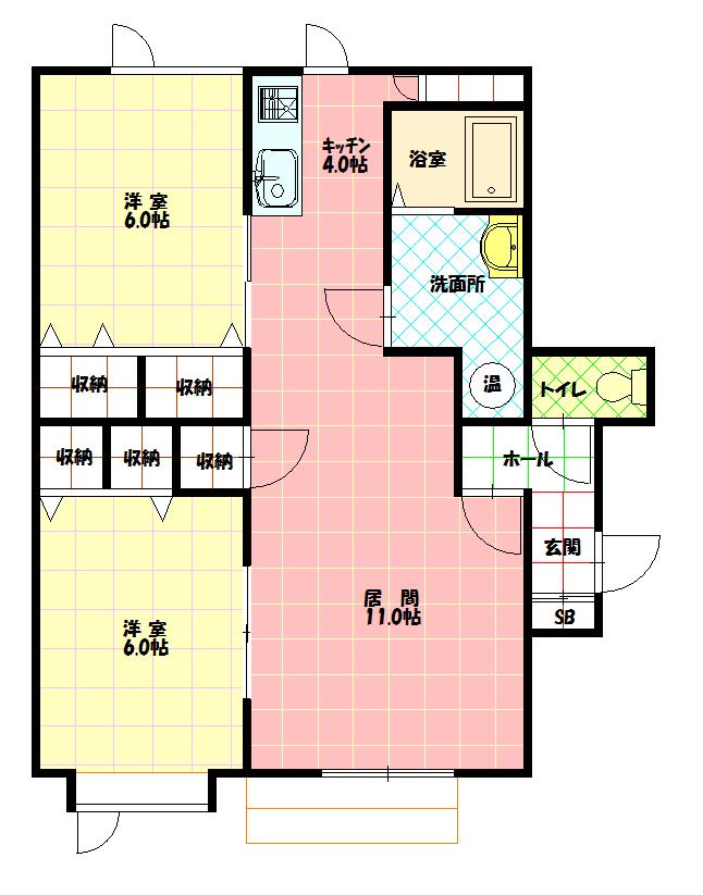 ペアレンツ東光２０１間取図