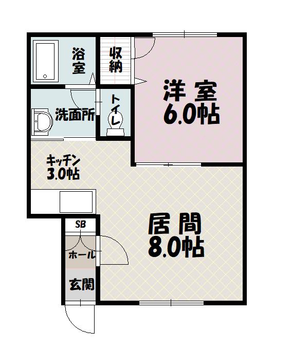 ヴァンクレールＢ202間取図