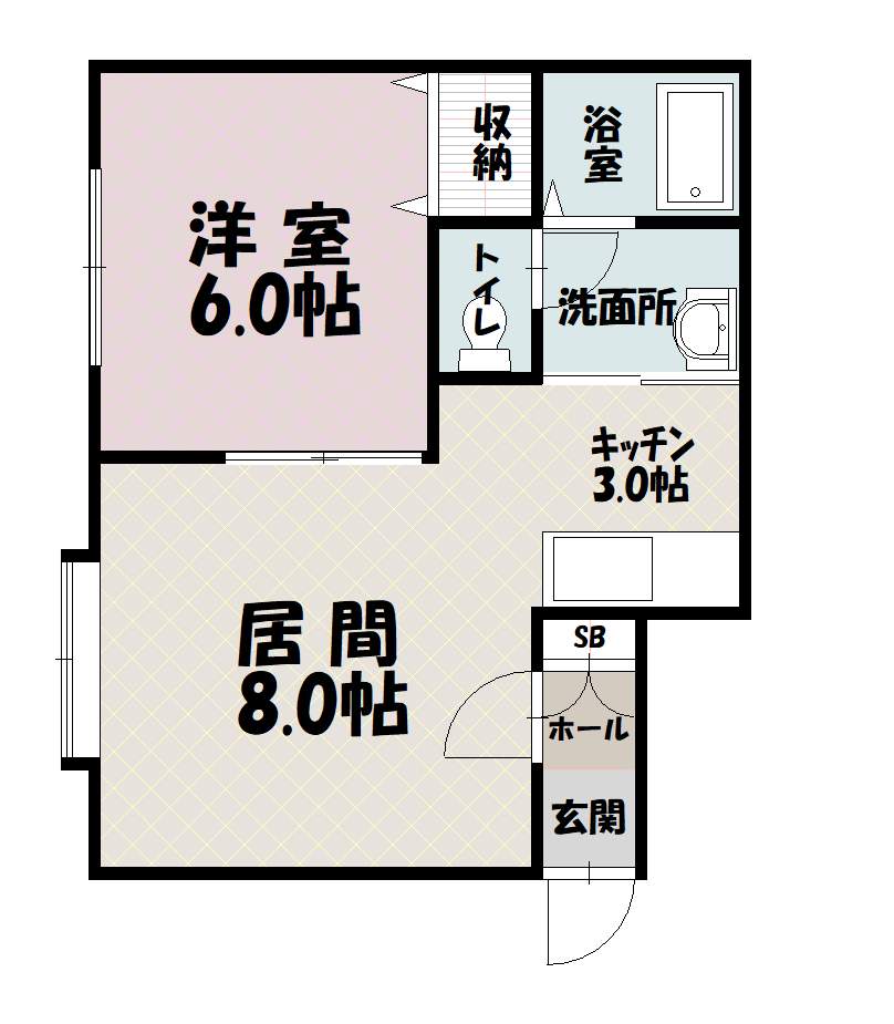 ヴァンクレールＢ101間取図
