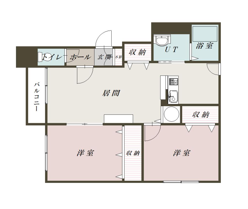 HKプラザ6条通302間取図