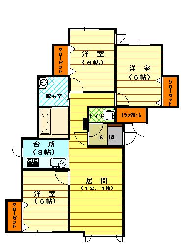 アリエッタ４２０１間取図