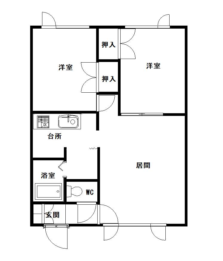 メープル忠和１０５間取図