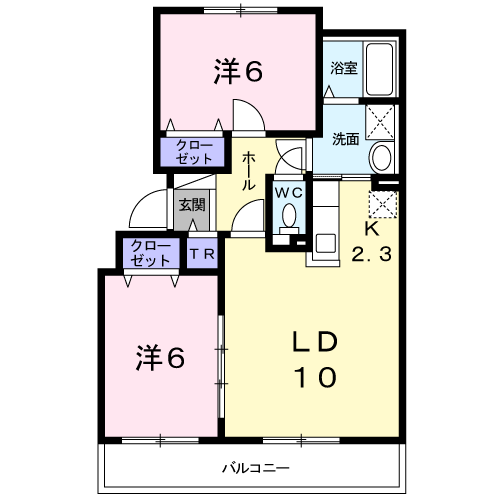 ベルグランデＢ１０３間取図