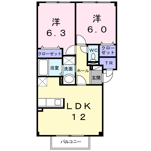 アスピアⅠ１０１間取図
