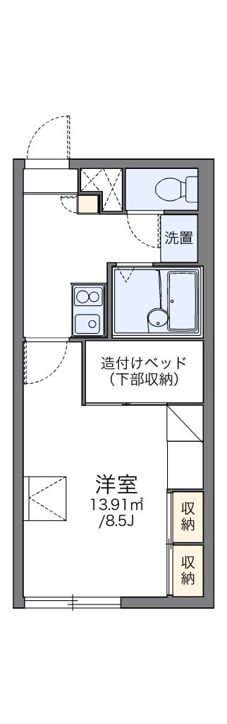 レオパレスドリームコート２０６間取図
