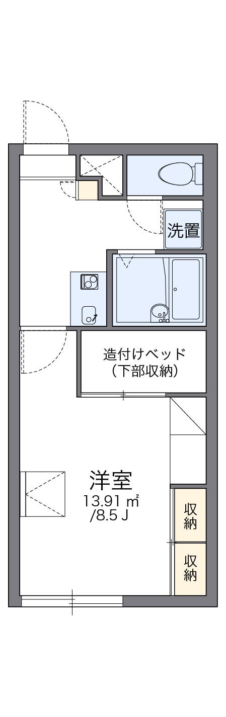 レオパレスパティオ近文Ｂ１０３間取図