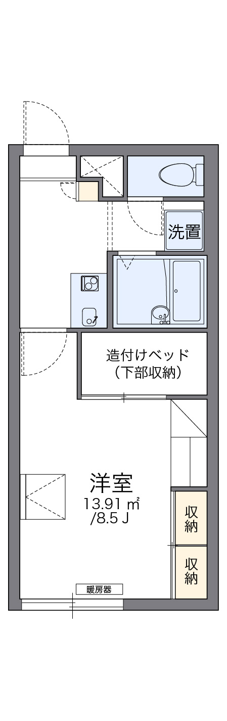レオパレスリバティ永山101間取図