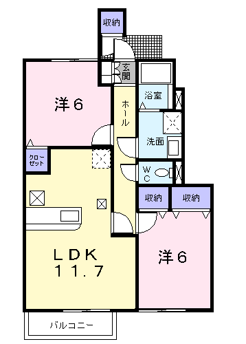 カーサイリーデ104間取図