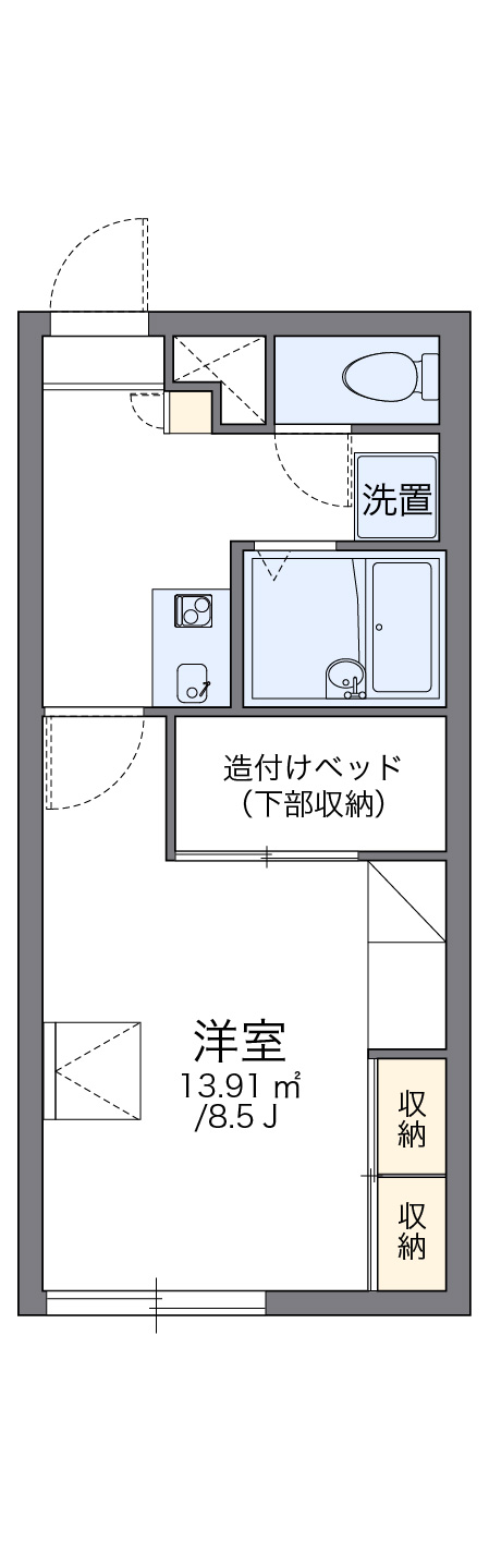 レオパレス忠和206間取図