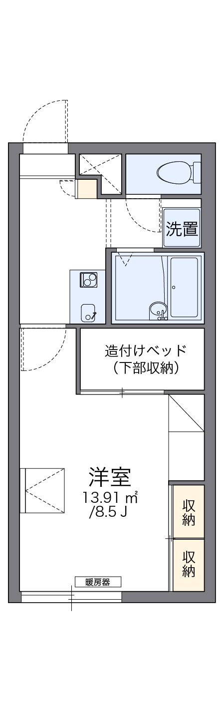 レオパレスドリームステージⅡ２０２間取図