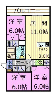 シャンノール２．４205間取図