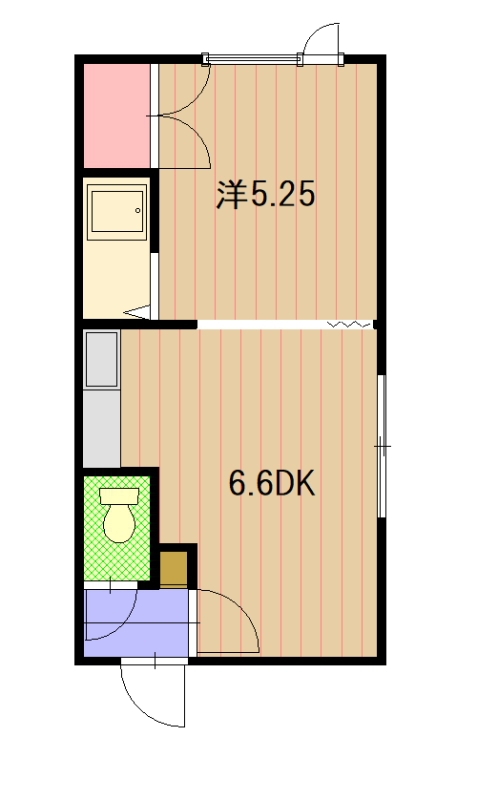 フレンズ５・２４201間取図