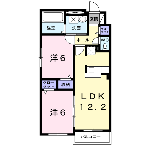 Ｐａｒｋ喜多川Ｅ302間取図