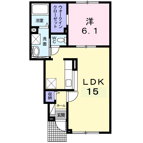 リリーベルⅠ103間取図