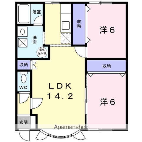 ＰＡＲＫ喜多川Ｄ202間取図
