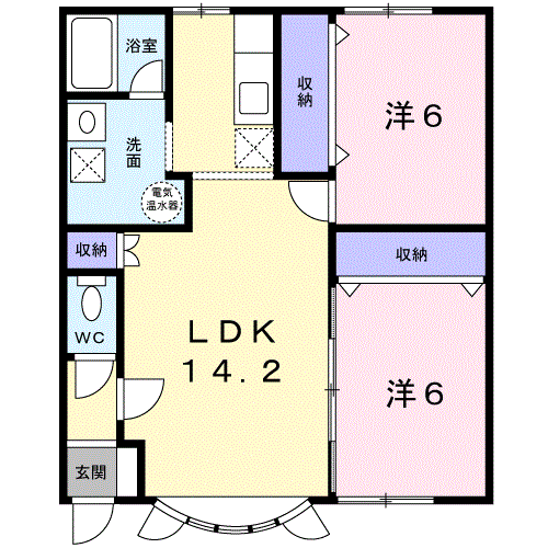 PARK喜多川D102間取図
