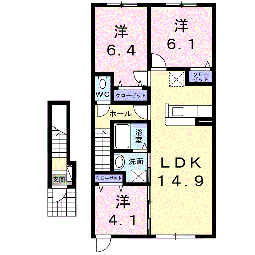 アリ・ビラ２０３間取図