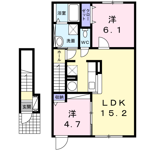 アリ・ビラⅠ２０５間取図