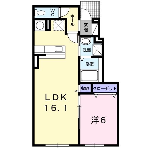 アリ・ビラⅢ１０５間取図