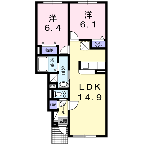 蔵Ⅳ１０２間取図