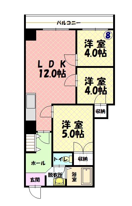 ESY旭川408間取図