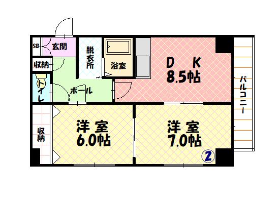 ESY旭川602間取図