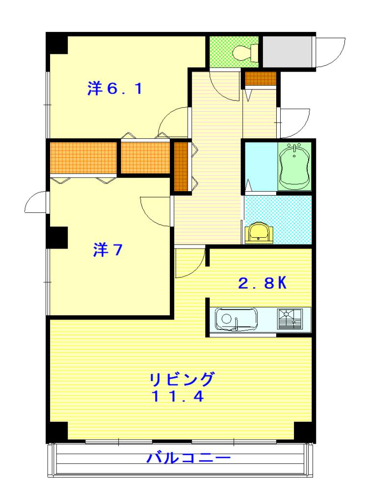 ＡＰＩＴＡ　ＫＡＭＵＩ３１０302間取図