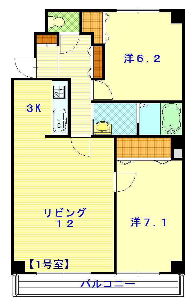 ＡＰＩＴＡ　ＫＡＭＵＩ３１０101間取図