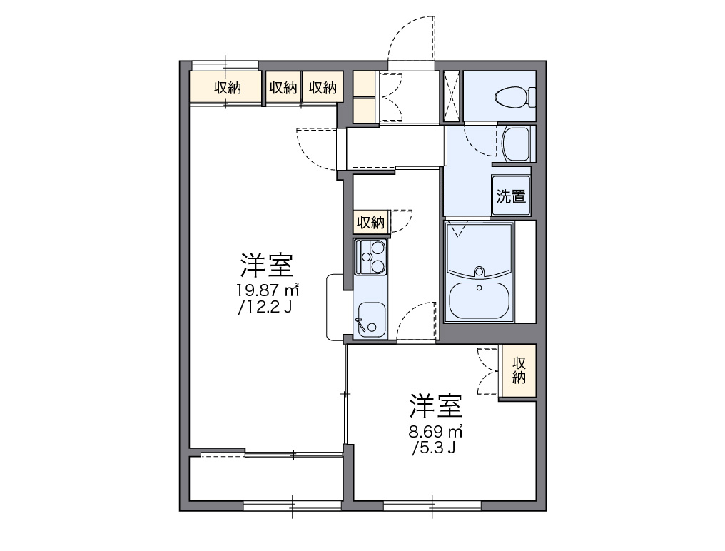 レオパレスＴ＆Ｓ２０６間取図