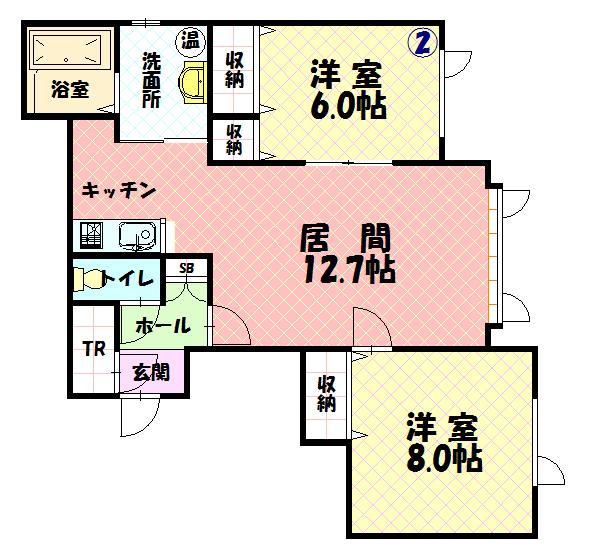 ショコラ202間取図