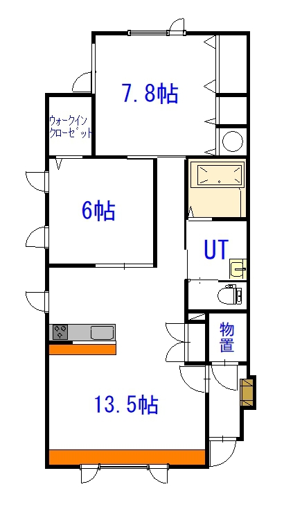 サクラＢ棟２０１間取図