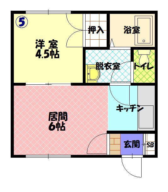 グランデ忠和Ａ205間取図