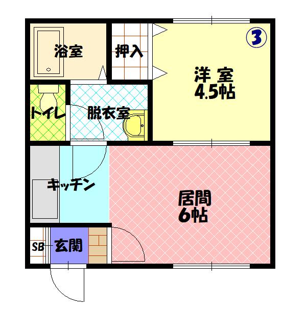 グランデ忠和Ａ103間取図