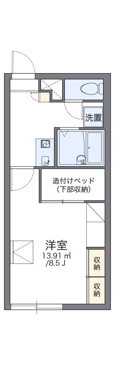 レオパレスコンフォール204間取図