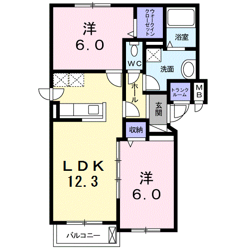 プリマヴェーラ・ルーチェ３０１間取図