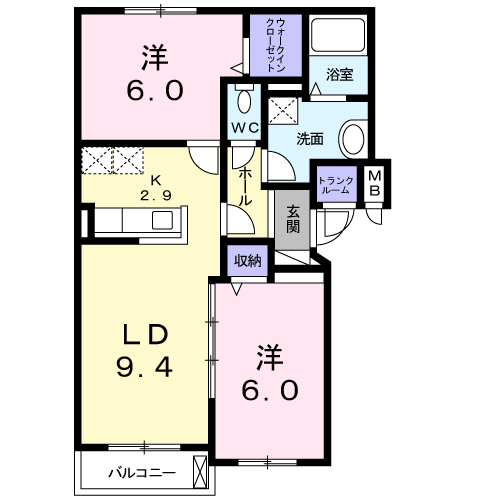 プリマヴェーラ・ルーチェ303間取図