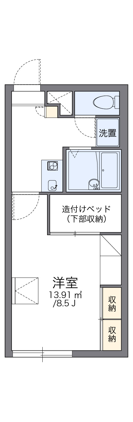 レオパレスＪ・コート６５２１０間取図