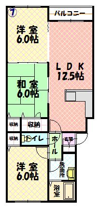 セリエ川端１０７間取図