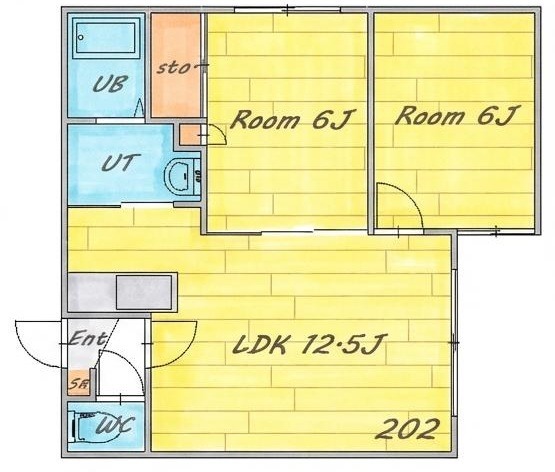 オーベルジュ3202間取図