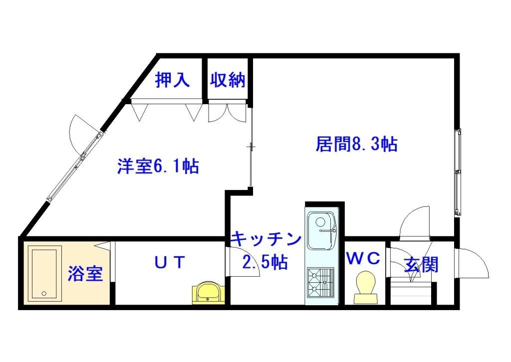 さくらハイツⅡ202間取図