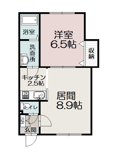 さくらハイツⅡ204間取図
