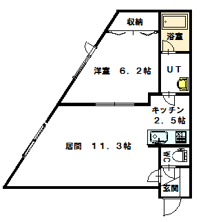 さくらハイツⅡ203間取図