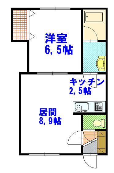 さくらハイツⅡ205間取図
