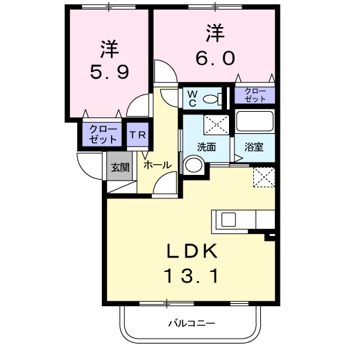 ヴィラ・ファイター304間取図