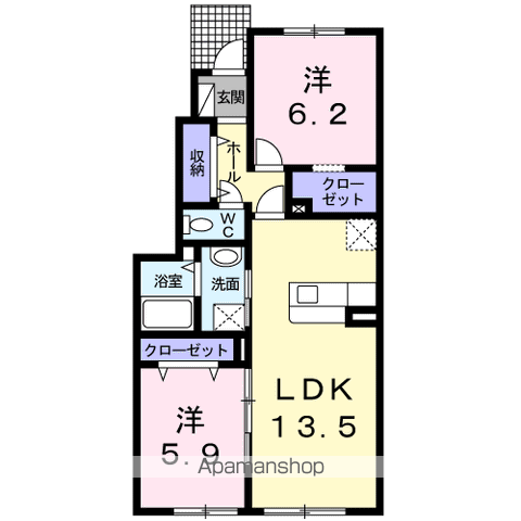 プレジール101間取図