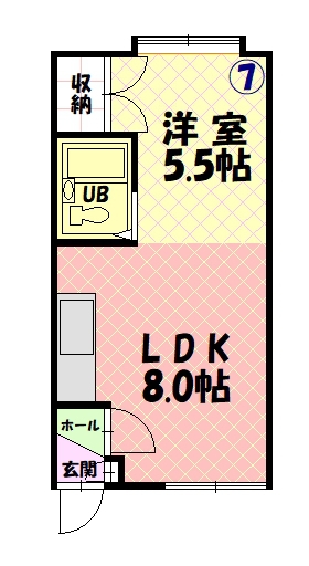 シャルム川端107間取図