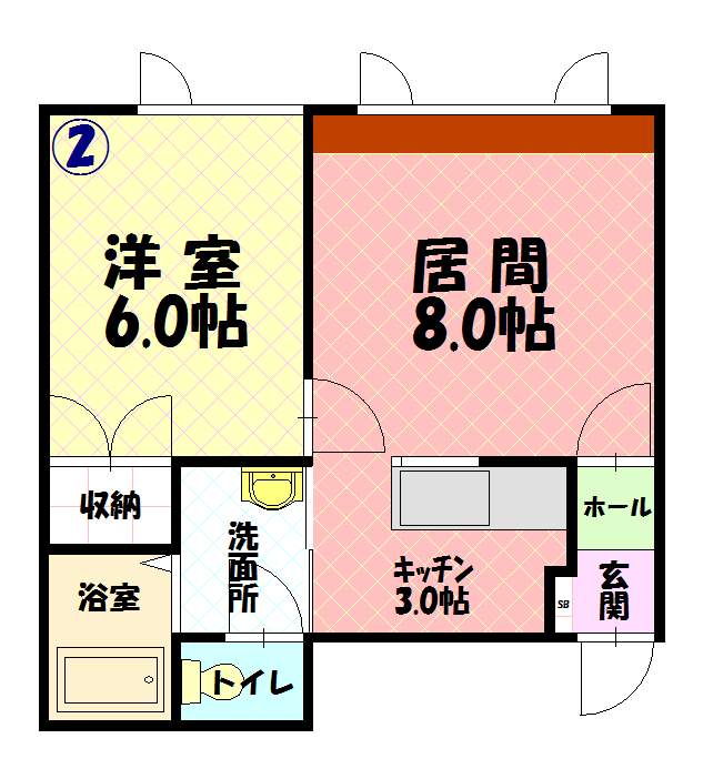 タウンズ豊岡202間取図