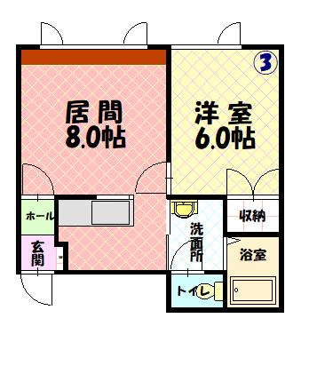 タウンズ豊岡203間取図