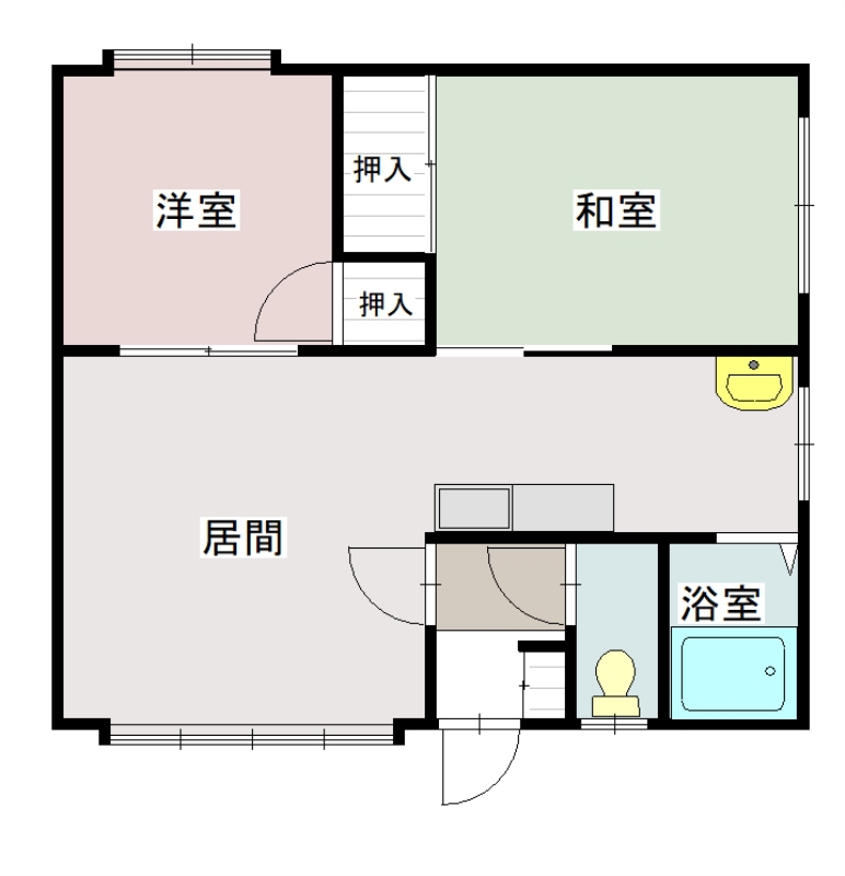 新都ハイツ(永山)2F間取図