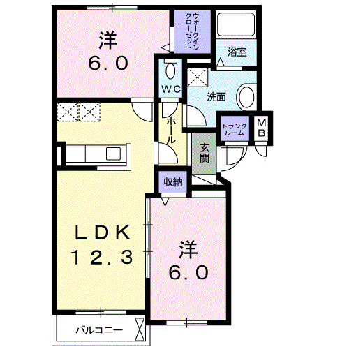 プランタン・リュミエール２０３間取図
